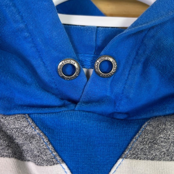 Ecko Unltd Hoodie Boys Medium Red White and Blue Striped Long Sleeve Sweater - Picture 4 of 10